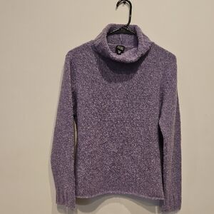Eileen Fisher Purple Cowl Neck Sweater